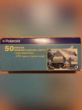 Polaroid 50 Indoor Window Curtain Lights - Warm White